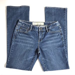 LOFT Curvy Mid Rise Bootcut Jeans, Size 6